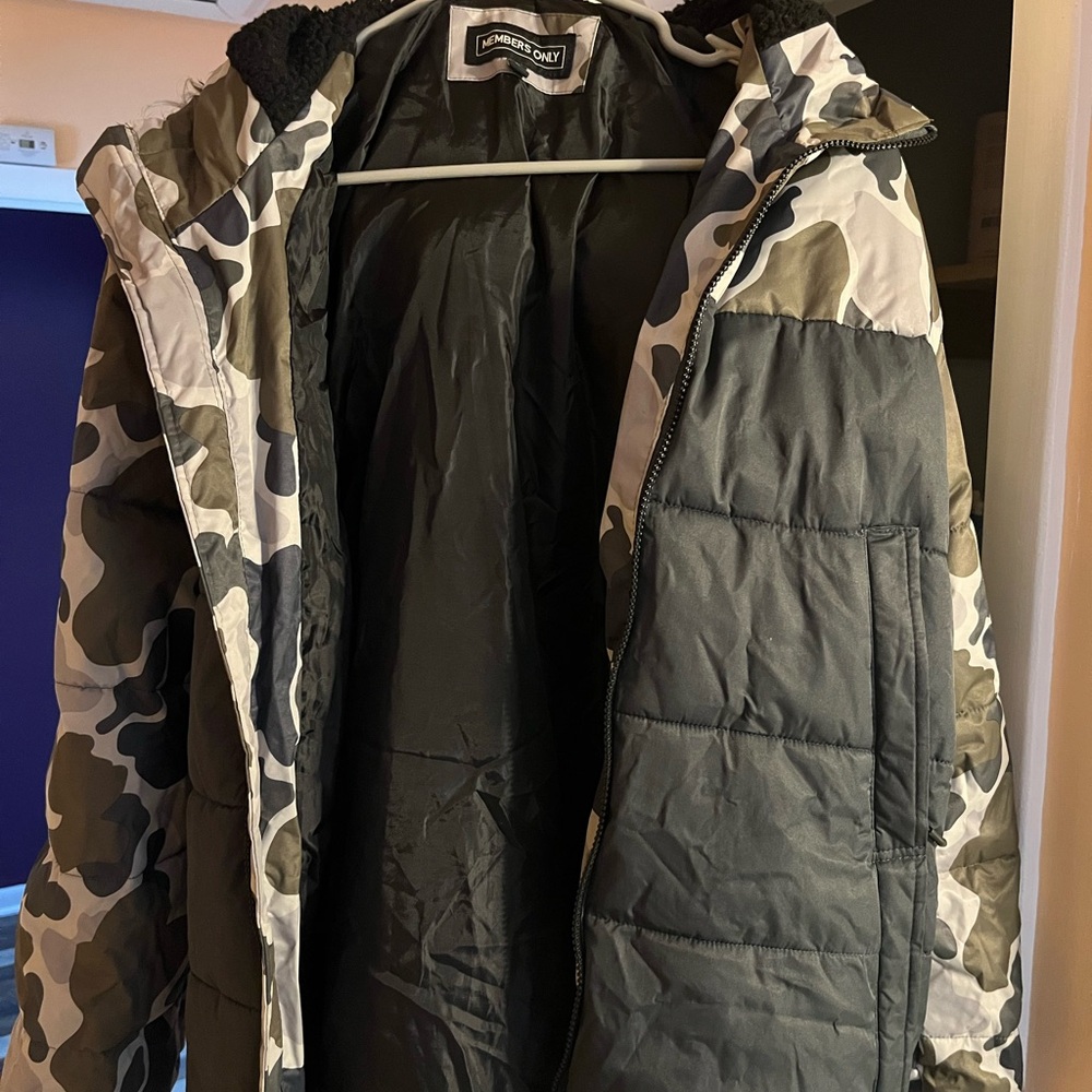 Grey and Camo Members Only jacket